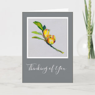 Twee Bloemen op een Kaart van de Tak 5x7 Gevouwen