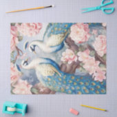 Twee Bloemen Peacocks Decoupage Tissuepapier (Craft)