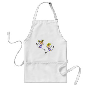 Twee Blonde Meisjes Gymnastiek T-shirts en Cadeaus Standaard Schort