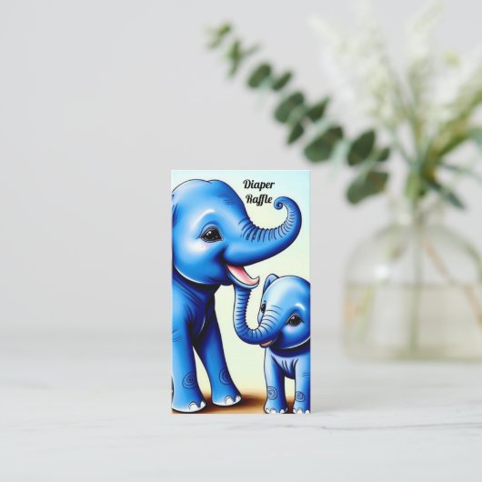 Twee Blue Elephants Enclosure Kaart (Staand voorkant)