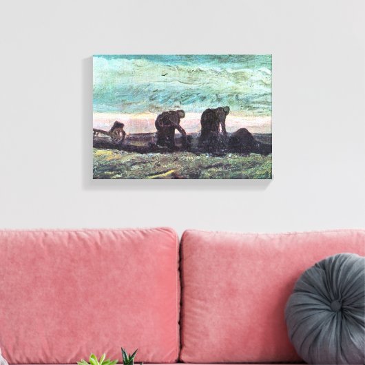 Twee boeren van Vincent van Gogh Canvas Afdruk (Insitu (Woonkamer))