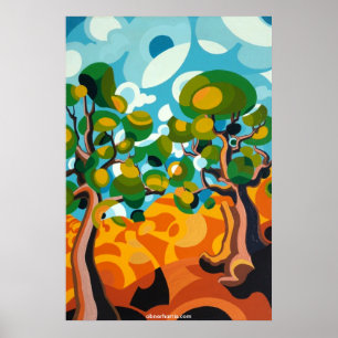 Twee bomen poster