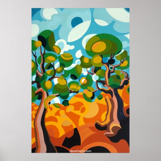 Twee bomen poster (Voorkant)