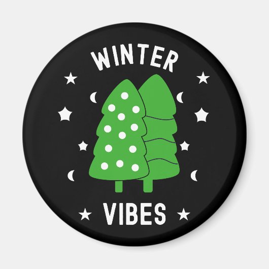 Twee bomen winterstemming magneet (Voorkant)