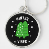 Twee bomen winterstemming sleutelhanger (Voorkant)