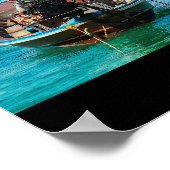 Twee boot op een strand in Phuket Thailand Poster (Hoek)