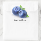 Twee bosbessen vierkante sticker (Tas)