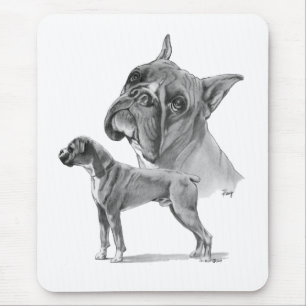 Twee Boxer-honden Muismat