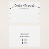 Twee Bracelet Display Signature Script White Visitekaartje (Voorkant /achterkant)