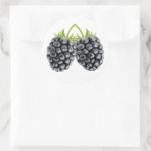 Twee bramen ronde sticker (Tas)