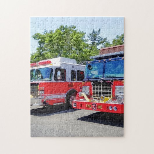 Twee Brandstofmotoren vooraan vuurhuis Legpuzzel (Verticaal)