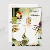 Twee Bridal Uitnodiging van de Shower (Voorkant / Achterkant)