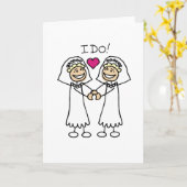 Twee briden kaart (Gele Bloem)