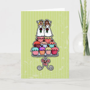 Twee Brides over cupcakes Kaart