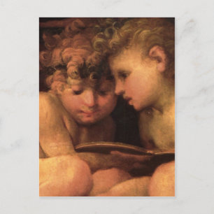 Twee briefkaart met krulgelige haren