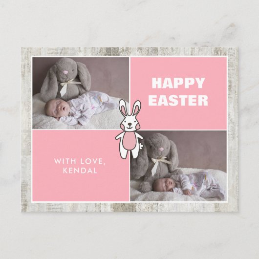 Twee Briefkaarten voor fotocollage Pasen (Voorkant)