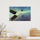 Twee broodroosters Abstract KunstPoster Poster (Keuken)