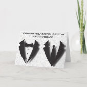 Twee bruidegoms gefeliciteerd met jullie abstracte kaart (Voorkant)