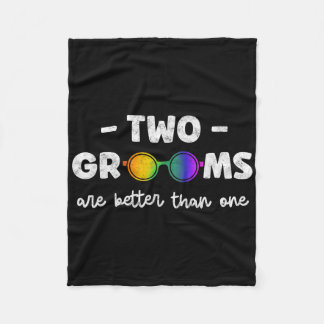 Twee bruidegoms zijn beter dan één T-shirt LGBT Ga Fleece Deken