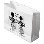 Twee Bruiden Biker Motorfiets Bruiloft Groot Cadeauzakje (Voorkant Gekanteld)