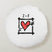 Twee Bruiden Biker Motorfiets Bruiloft Rond Kussen (Achterkant)