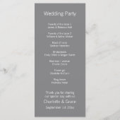 Twee bruiden bruiloft (Lila en grijs) Service Orde Programma (Achterkant)