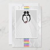 Twee bruidjes in het bruidsgordijn kaart (Voorkant)