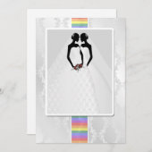 Twee bruidjes in het bruidsgordijn kaart (Voorkant / Achterkant)