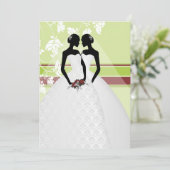 Twee bruidjes in het bruinkees kaart (Staand voorkant)