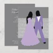 Twee bruidjes (Lila en grijs) Kaart (Voorkant / Achterkant)
