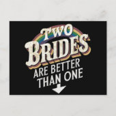 Twee bruidjes zijn beter dan één lesbische bruilof briefkaart (Voorkant)