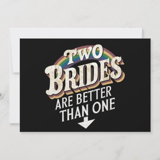 Twee bruidjes zijn beter dan één lesbische bruilof kaart (Voorkant)