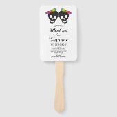 Twee bruidskleuren lesbisch trouwprogramma handwaaier (Voorkant)