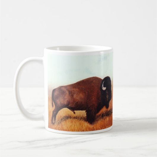 Twee buffelschilderijen koffiemok (Links)