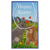 Twee Bunnies die zoenen in een langzamere mestoost Klein Cadeauzakje (Achterkant)