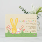 Twee Bunnies Paasfeest Kaart (Staand voorkant)