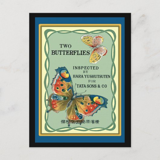 Twee Butterflies Briefkaart (Voorkant)