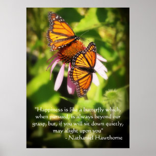 Twee Butterflies Citaat Poster