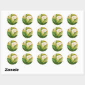 Twee Cala Lilies Waterverf Kunst - Multi Ronde Sticker (Vel)