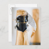 Twee champagneflessen briefkaart (Voorkant / Achterkant)