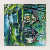 Twee charmante huisjes legpuzzel (Horizontaal)