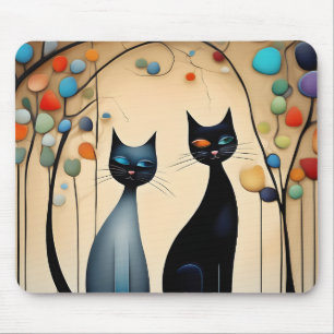 Twee charmante katten muismat