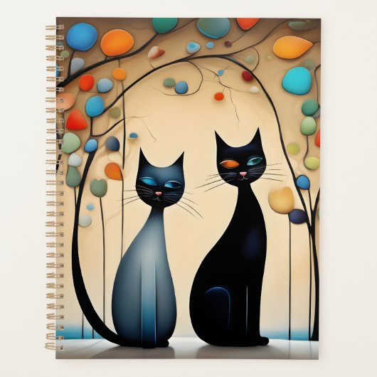 Twee charmante katten planner (Voorkant)