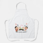 Twee chef-koks koken Schort -  minimalistische ret (Voorkant)