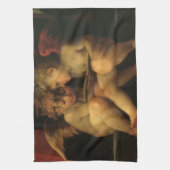 Twee cherubijnen lezend door Rosso Fiorentino, eng Theedoek (Verticaal)