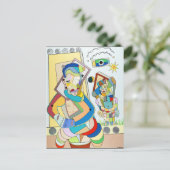 "Twee cijfers: O en Ru" door Ruchell Alexander Briefkaart (Staand voorkant)