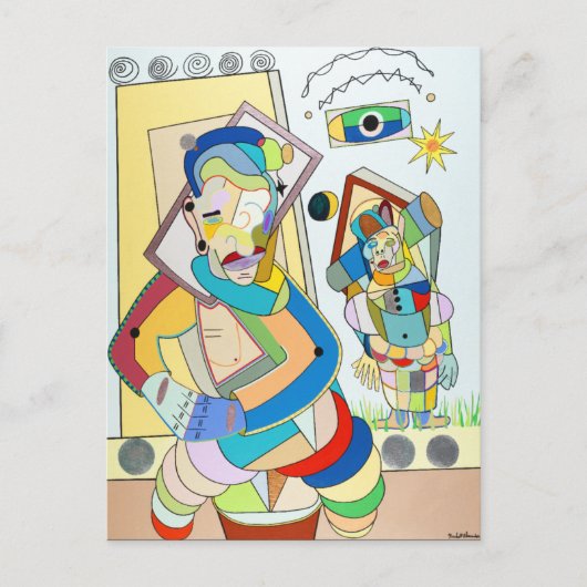 "Twee cijfers: O en Ru" door Ruchell Alexander Briefkaart (Voorkant)