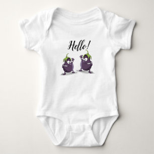 Twee Clipart Eggplant Baby T-Shirt