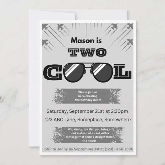 Twee Cool Birthday Dude! Kaart (Voorkant)