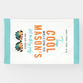 Twee Cool Boy 2e Verjaardagsfeestje Spandoek (Horizontaal)